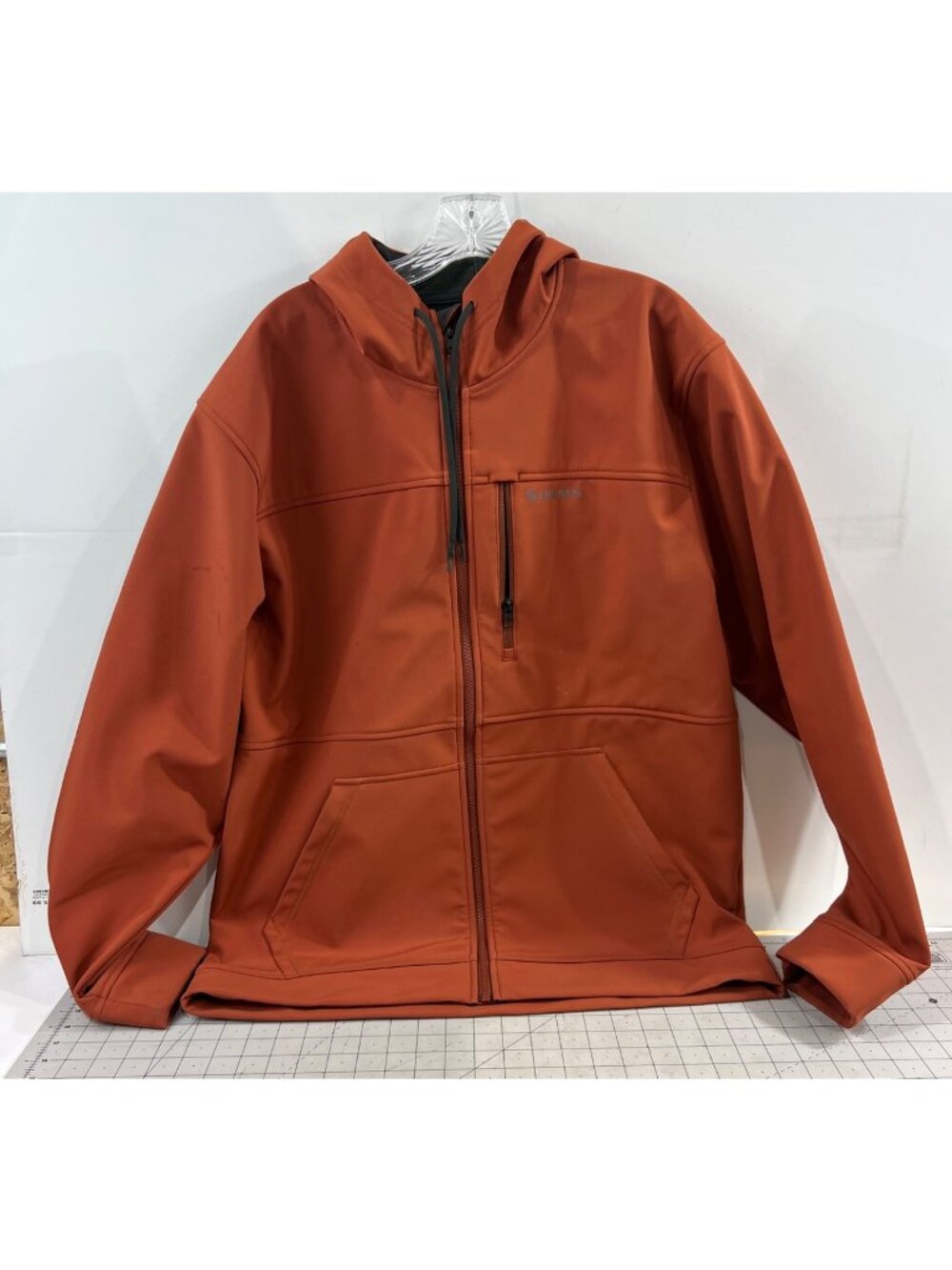 Simms Men's Rogue Hoody Size Large Clay Full-Zip Fleece-Lined Jacket